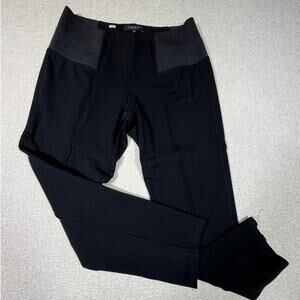 Lafayette 148 Women XL Black Ponte Knit Tapered Leg Pants Stretch Career Office